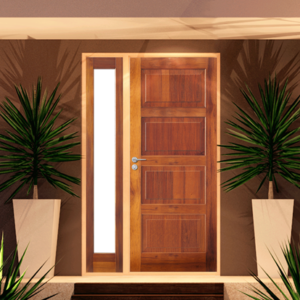 Entrance Door - Depth 40mm Merbau Timber. Stile and Rail Joinery Door.